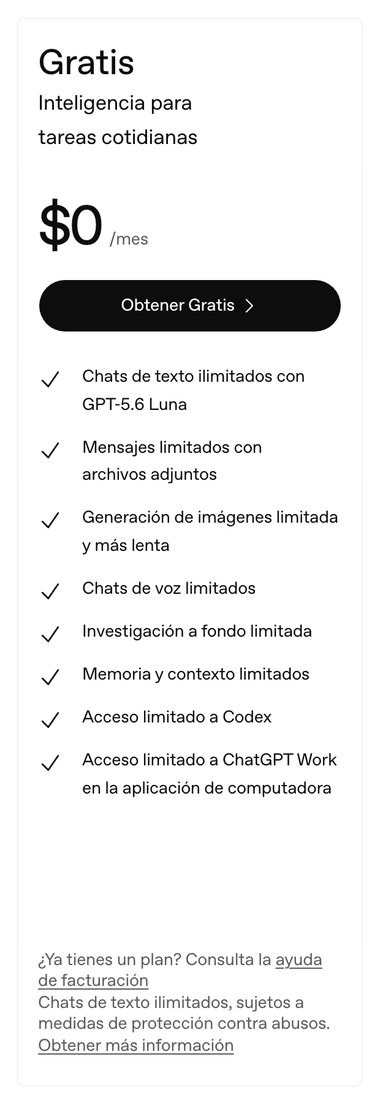 Plan gratis de ChatGPT