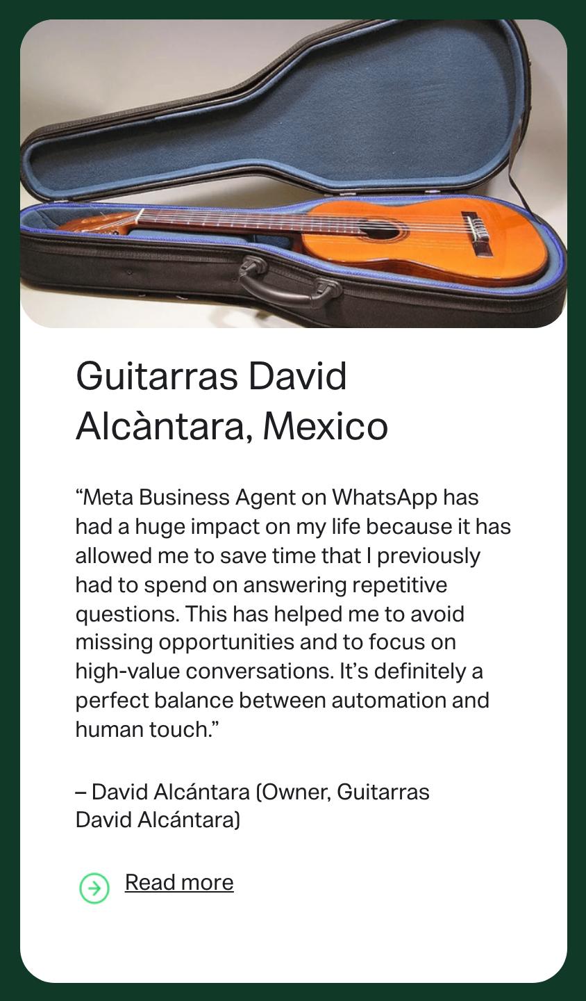 Tarjeta oficial: Guitarras David Alcàntara, Mexico