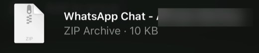 Archivo generado: WhatsApp Chat, ZIP Archive de 10 KB